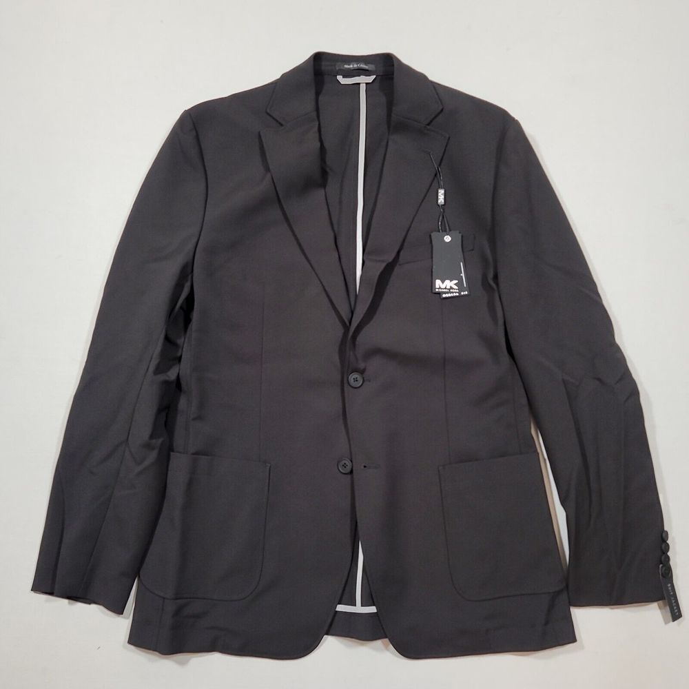 Michael Kors MK Tech Solid Black Suit Jacket Mens… - image 2
